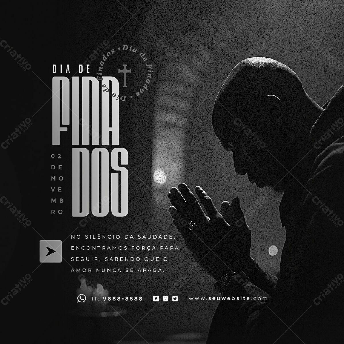 Flyer Dia de Finados PSD Editável