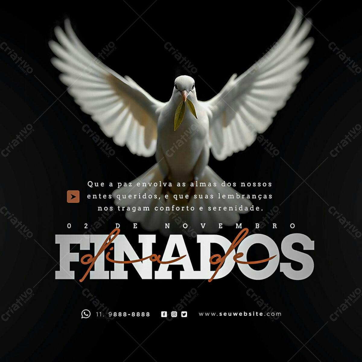 Flyer Dia de Finados PSD Editável