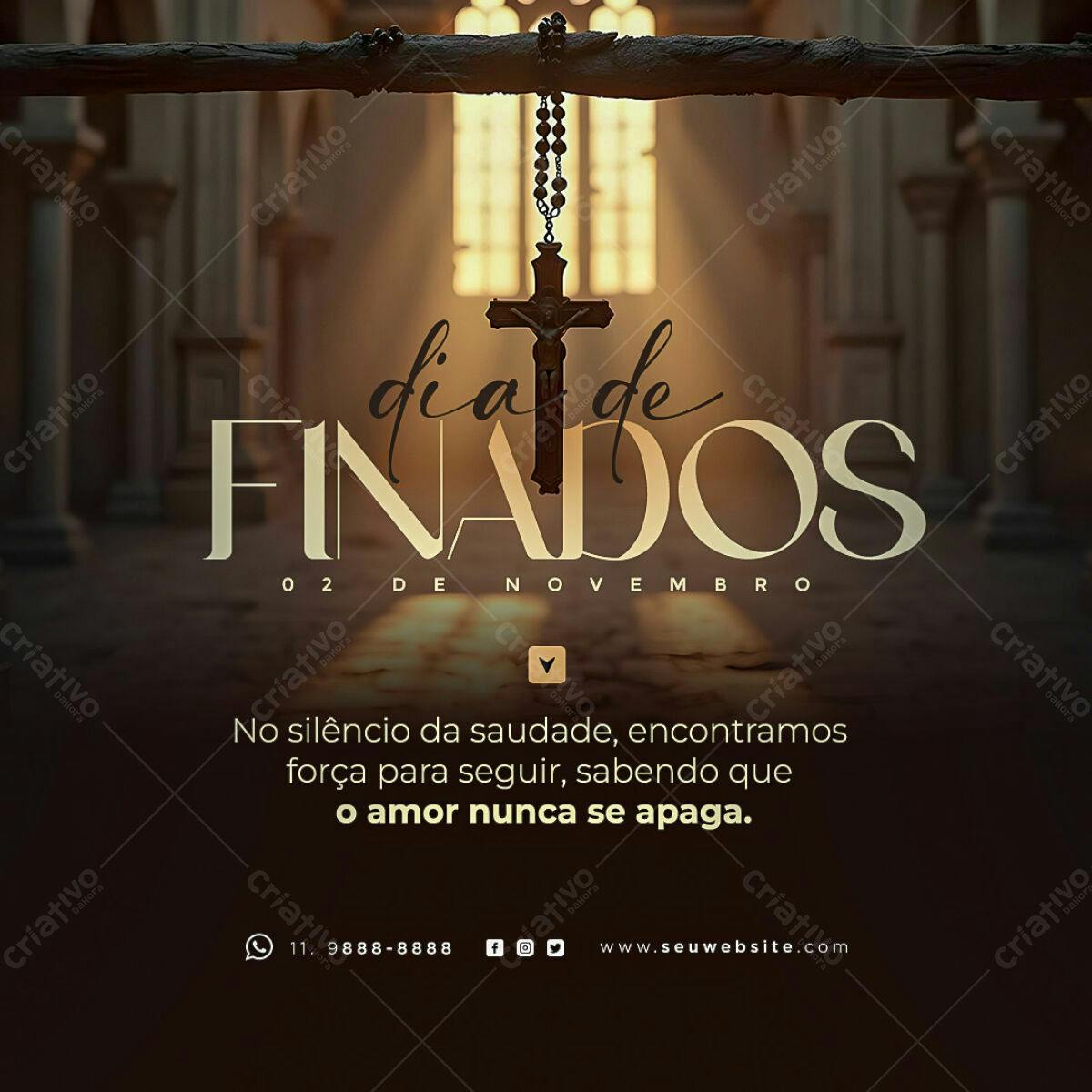 Flyer para Dia de Finados PSD Editável
