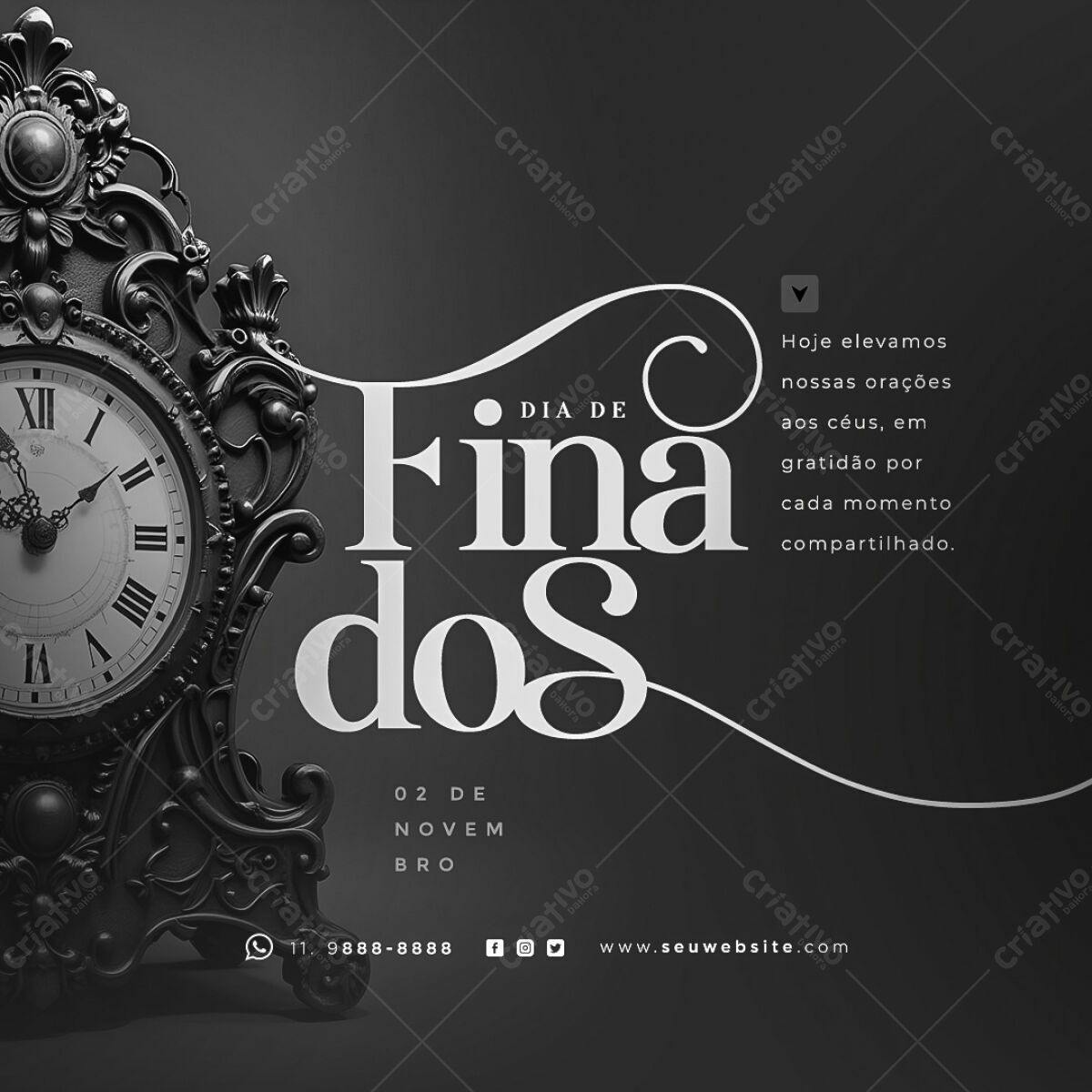 Flyer Dia de Finados PSD Editável