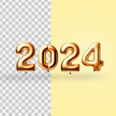 Balões 2024 Psd Editável