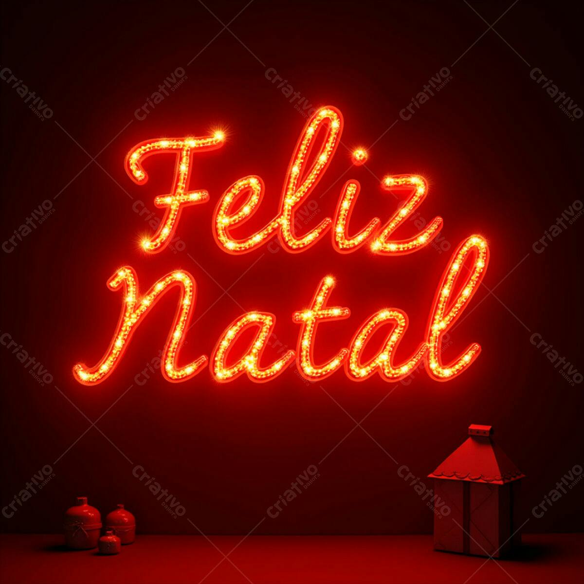 Arte Natalina Feliz Natal PSD Editável