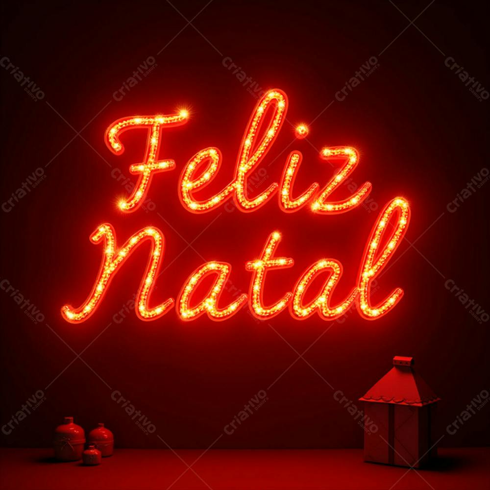 Palavra Feliz Natal Vermelha Imagem