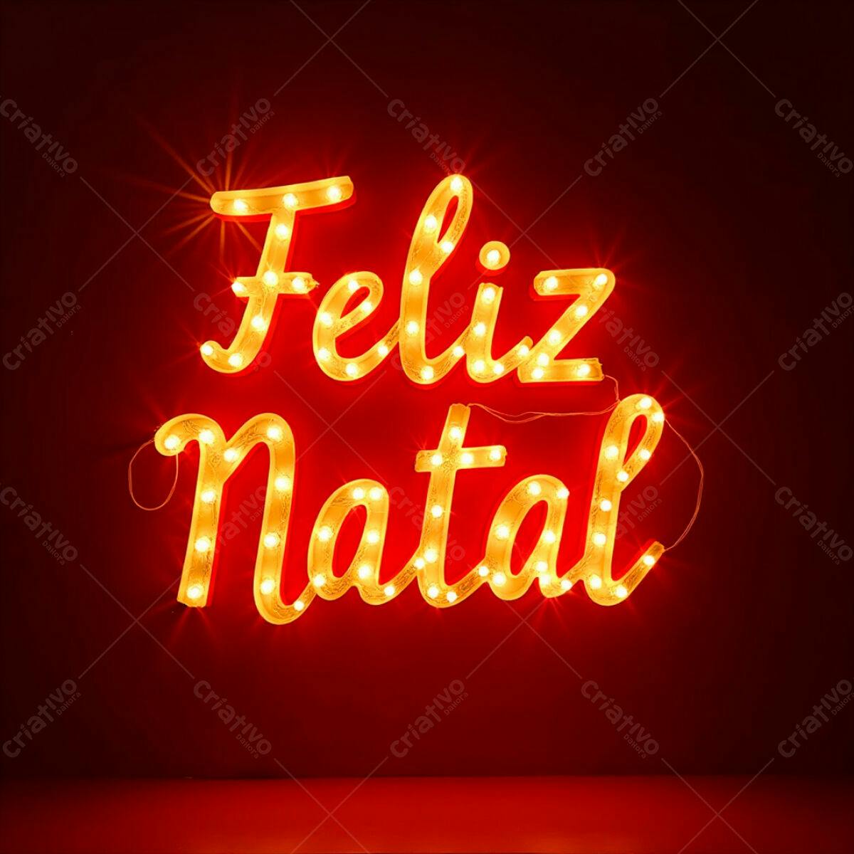 Arte Natalina Feliz Natal PSD Editável