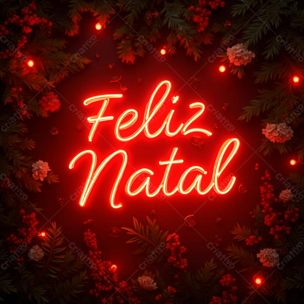 Arte Natalina Feliz Natal PSD Editável