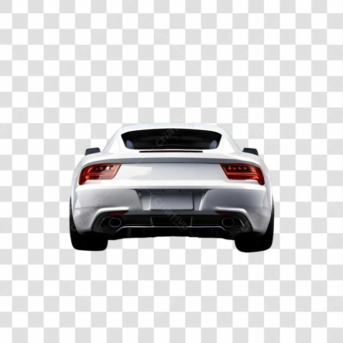Icone Carro Esportivo Branco PNG com fundo transparente