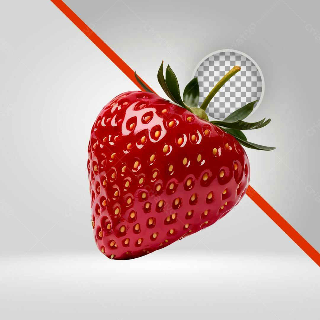 Icone Morango Vermelho PNG com fundo transparente