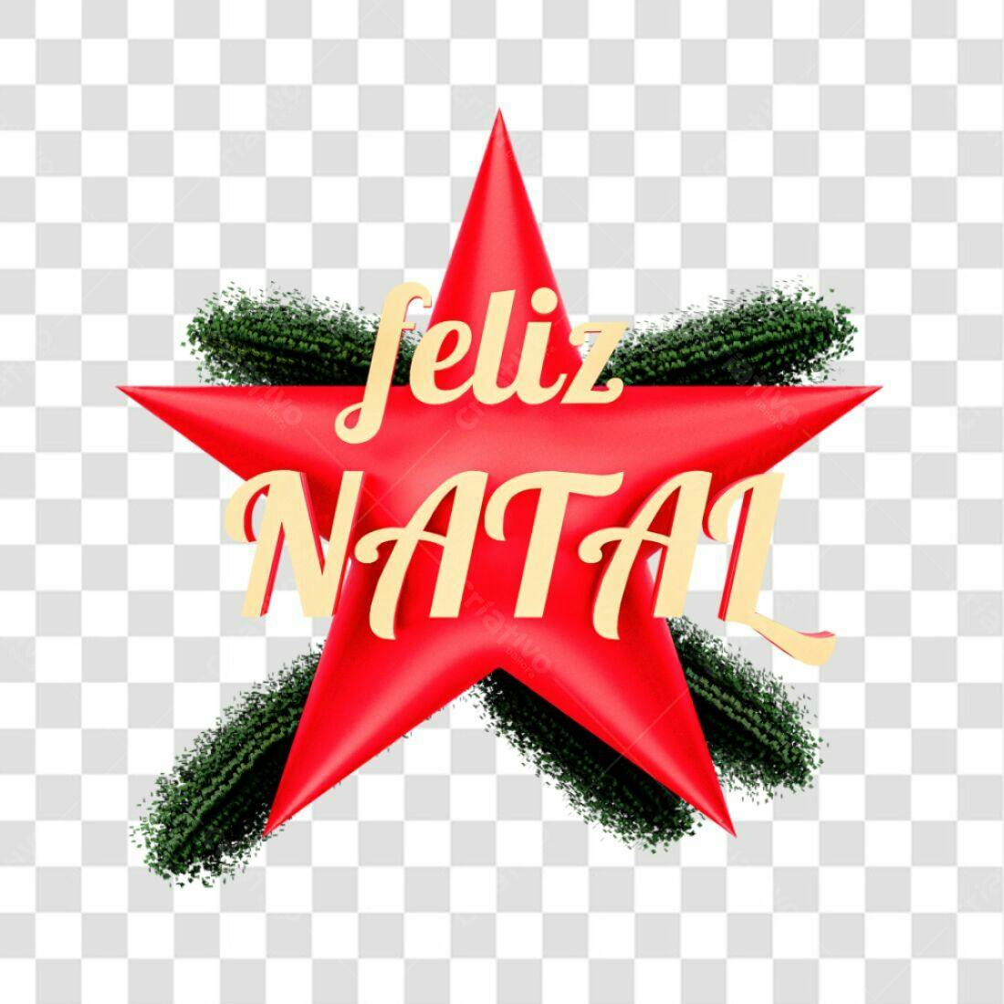 Selo Feliz Natal PNG com fundo transparente