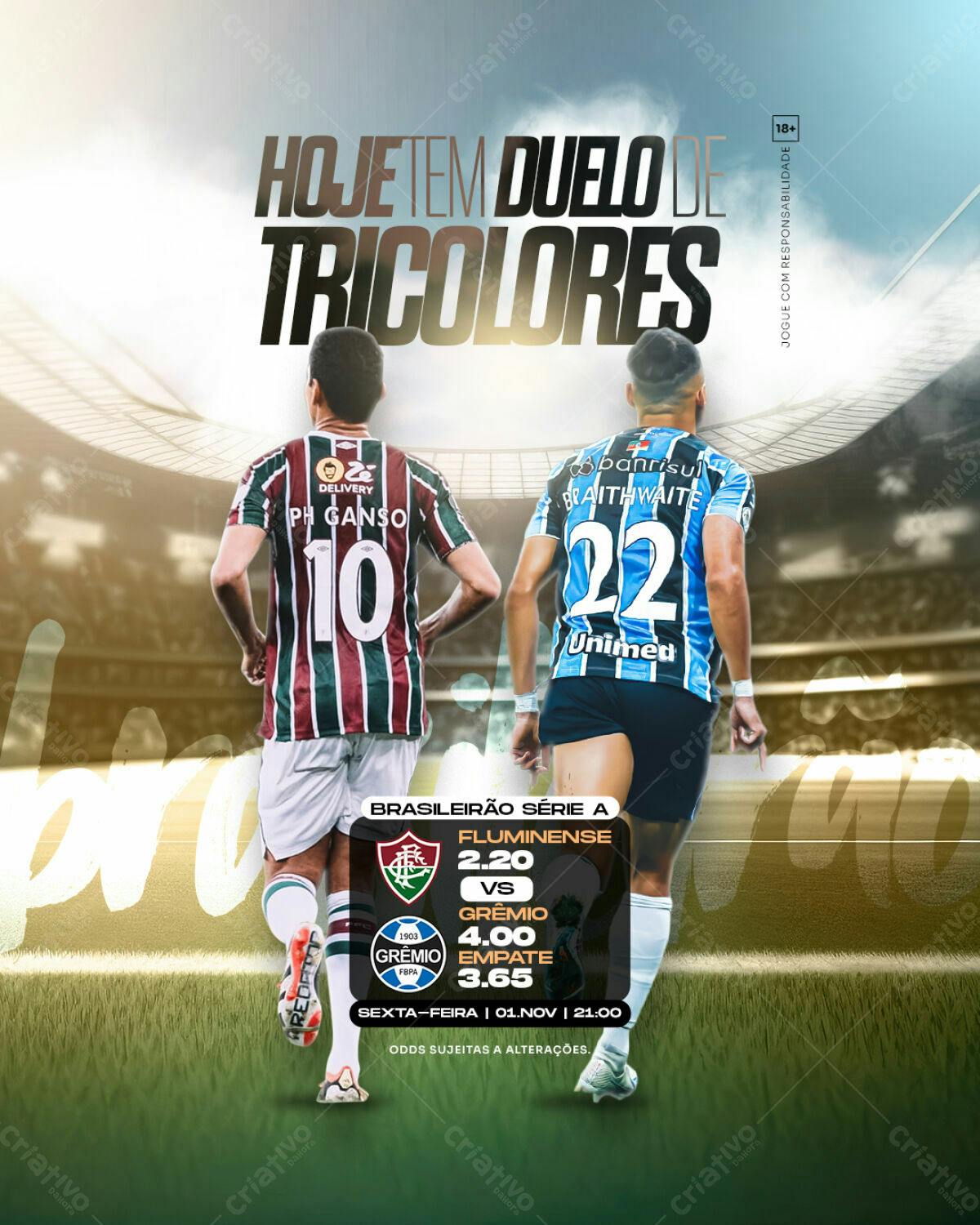 Flyer Futebol Brasileiro PSD Editável
