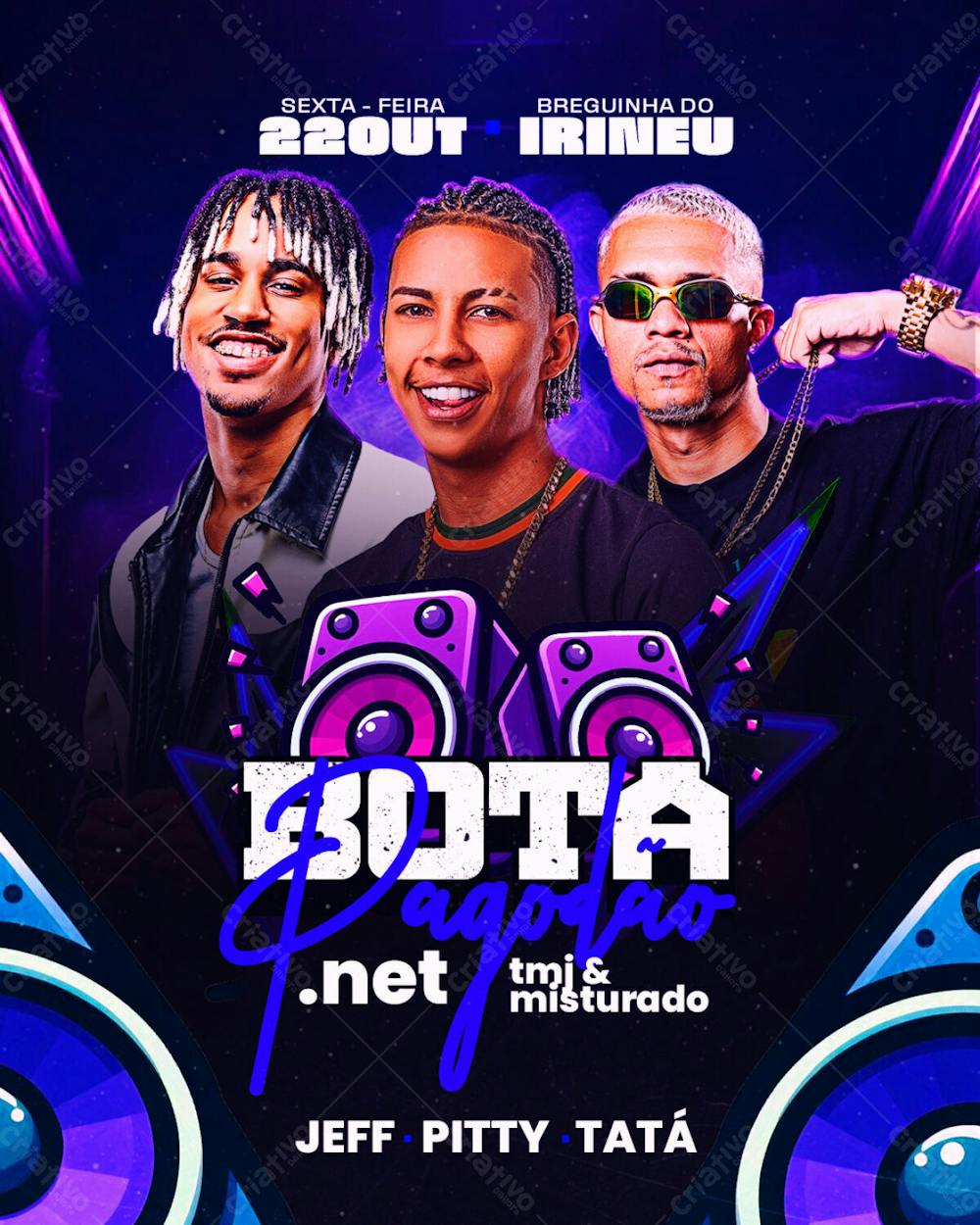 Flyer Evento Bota Pagodão Feed Psd Editável