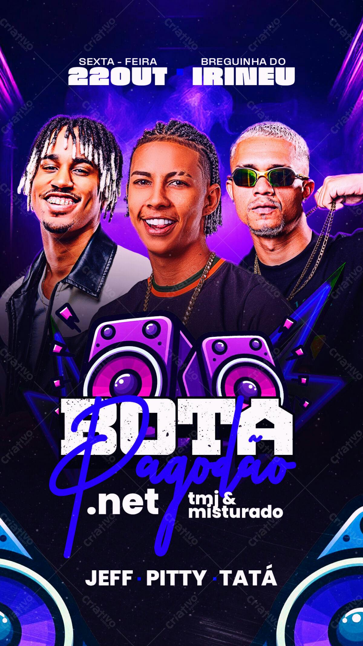 Flyer Bota Pagodão PSD Editável