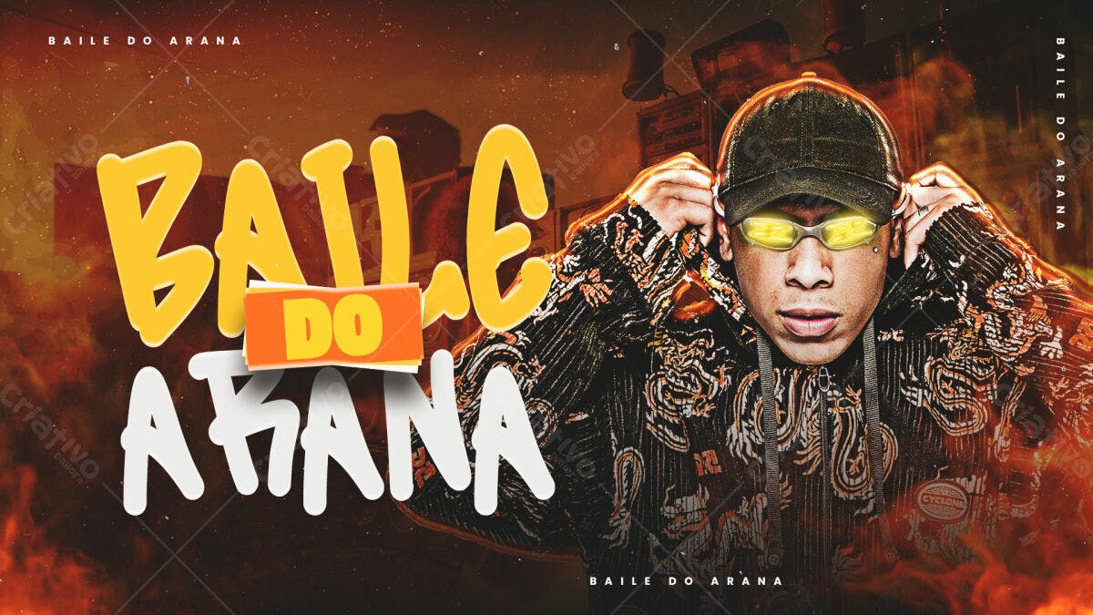 Flyer Baile do Arana PSD Editável