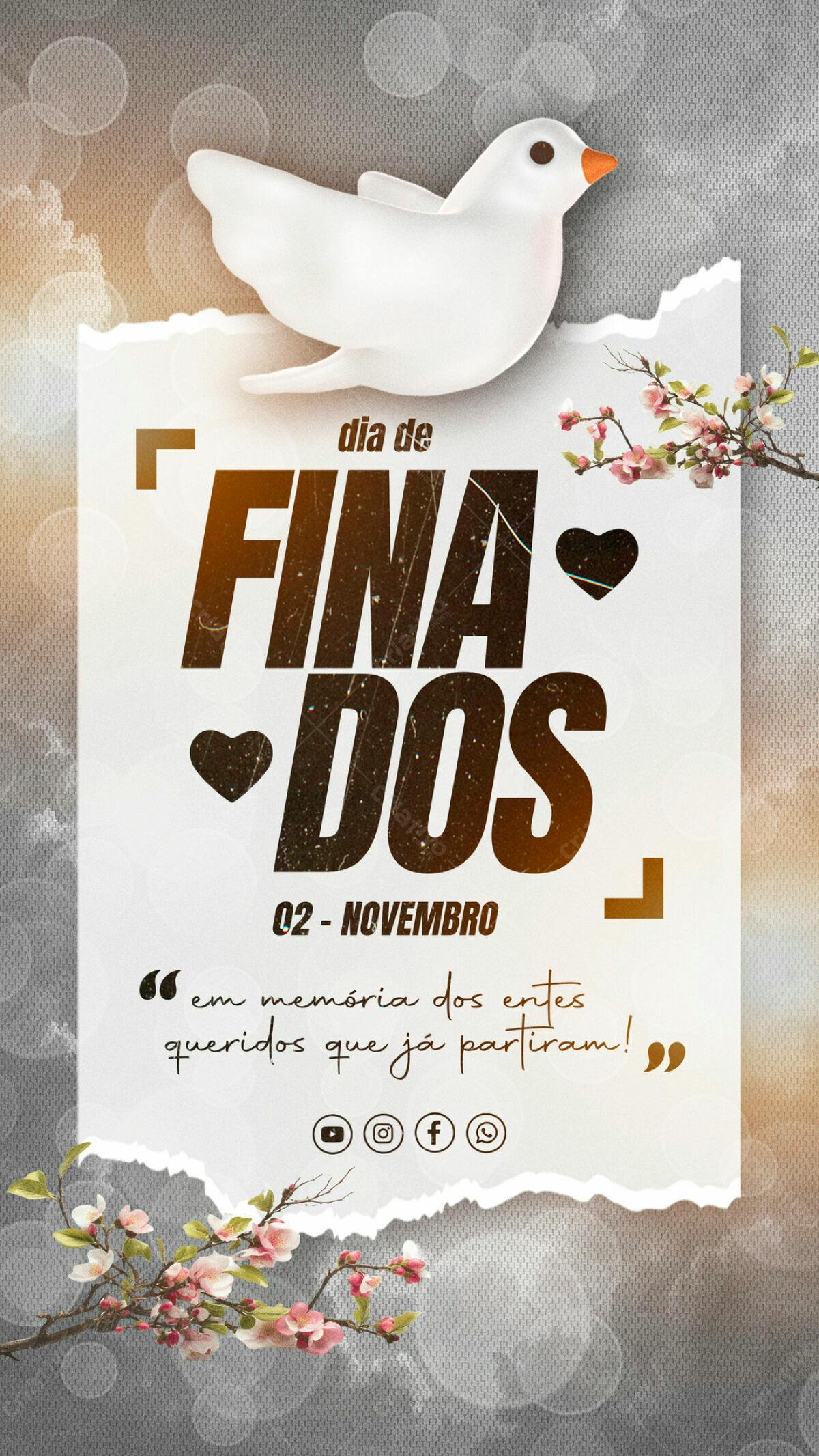 Flyer Dia de Finados PSD Editável
