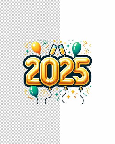 Selo 2025 Dourado Png