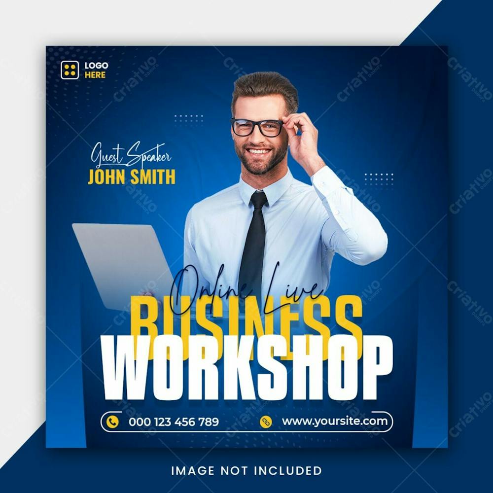 Business Workshop Social Media Instagram Post Banner Template