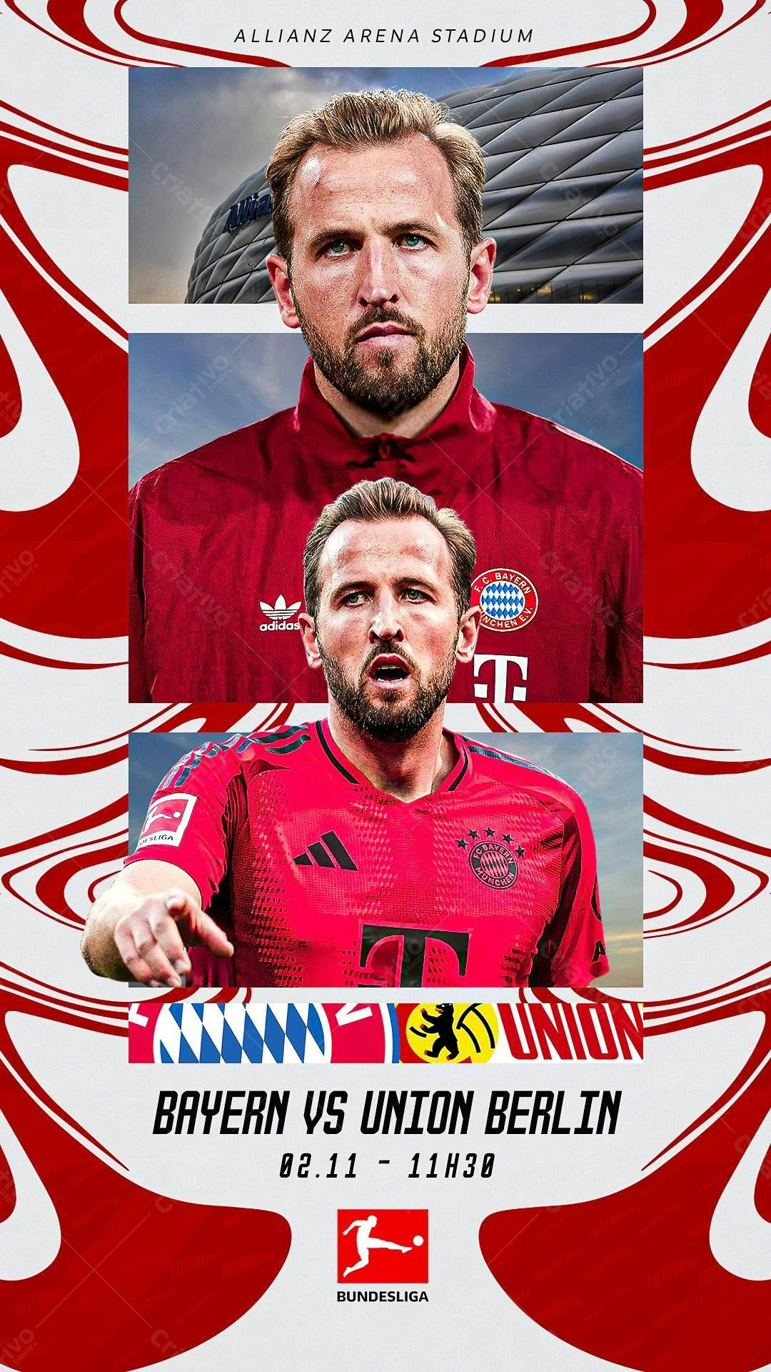 Flyer Bayern x Union Berlin PSD Editável
