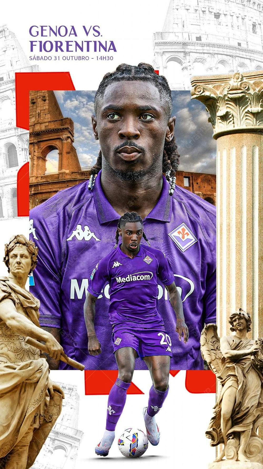 Flyer Matchday Moise Kean Fiorentina