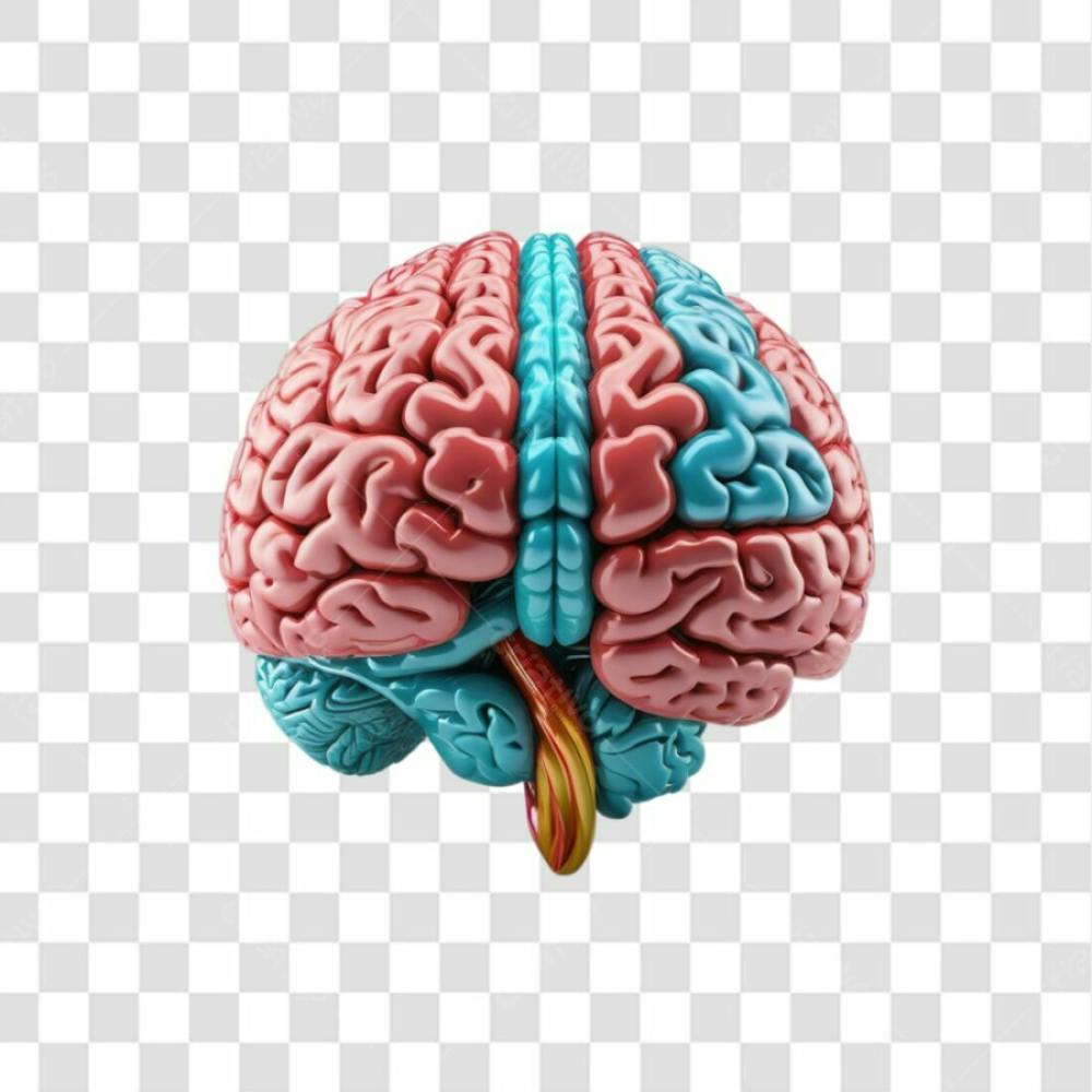 3D Render Cérebro Neurociência Elemento Ícone Psd Png