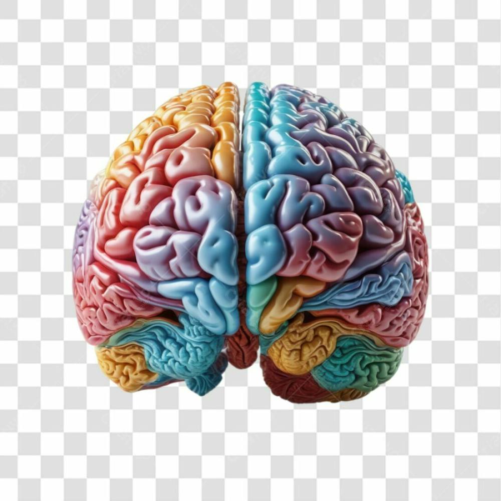 3D Render Cérebro Neurociência Elemento Ícone Psd Png
