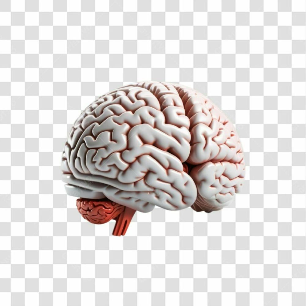 3D Render Cérebro Neurociência Elemento Ícone Psd Png