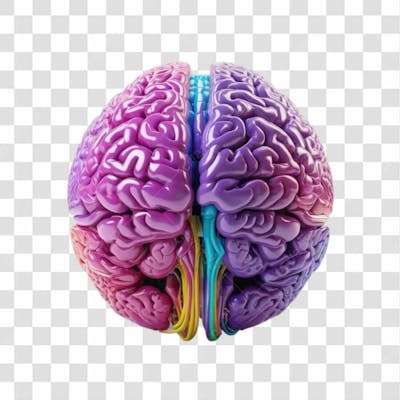 3D Render Cérebro Neurociência Elemento Ícone Psd Png