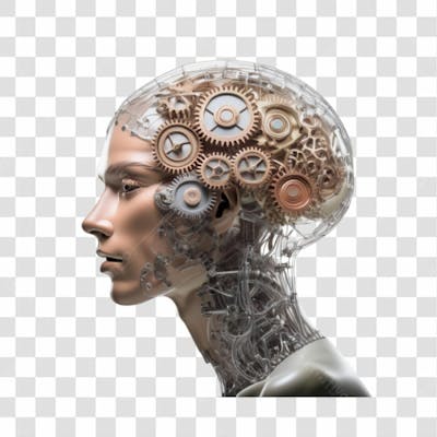 3D Render Cérebro Neurociência Elemento Ícone Psd Png