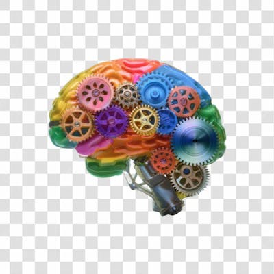 3D Render Cérebro Neurociência Elemento Ícone Psd Png