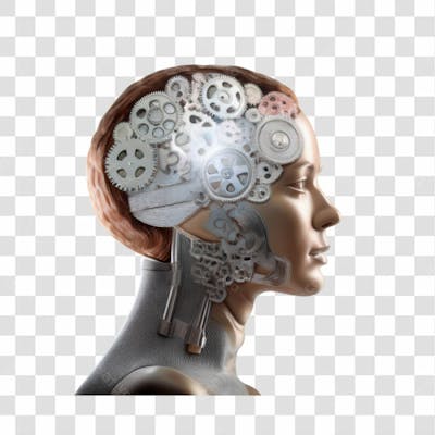 3D Render Cérebro Neurociência Elemento Ícone Psd Png