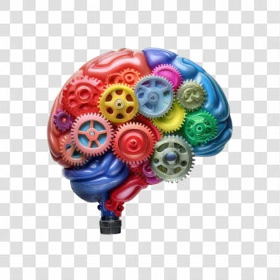 3D Render Cérebro Neurociência Elemento Ícone Psd Png