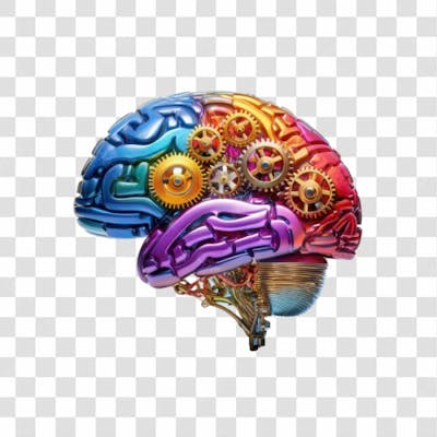 3D Render Cérebro Neurociência Elemento Ícone Psd Png