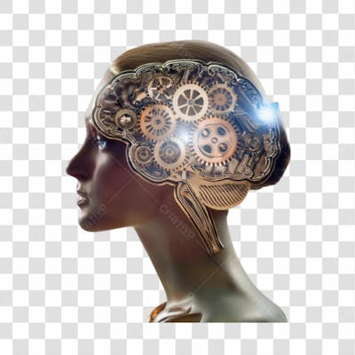 3D Render Cérebro Neurociência Elemento Ícone Psd Png