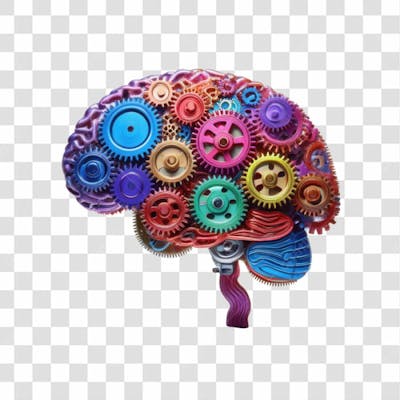 3D Render Cérebro Neurociência Elemento Ícone Psd Png