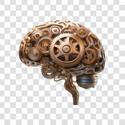 3D Render Cérebro Neurociência Elemento Ícone Psd Png