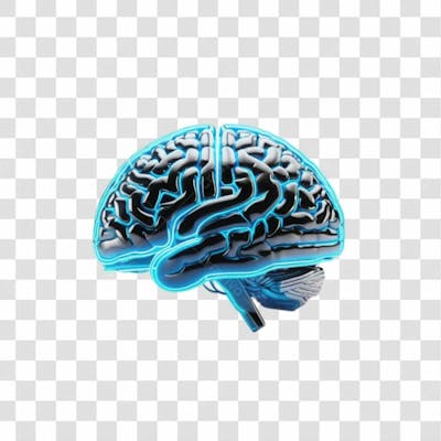 3D Render Cérebro Neurociência Elemento Ícone Psd Png