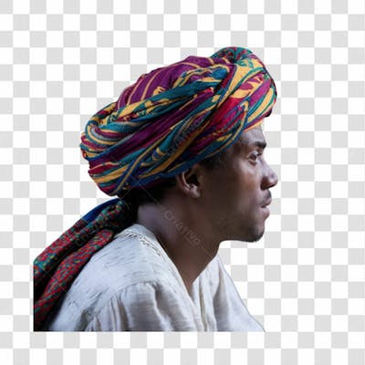 Homem Negro Afro Elemento Psd Png