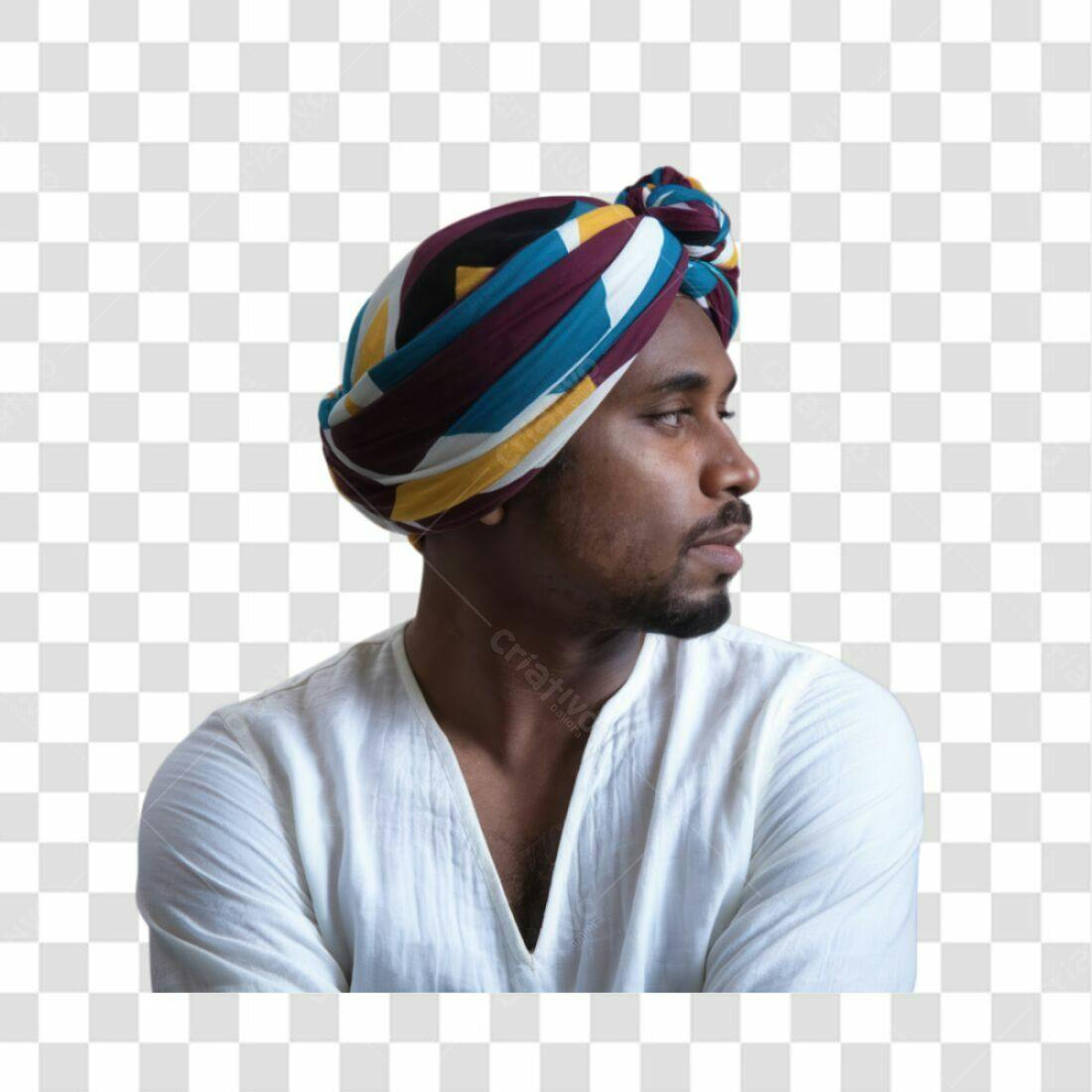 Icone Homem com Turbante PNG com fundo transparente