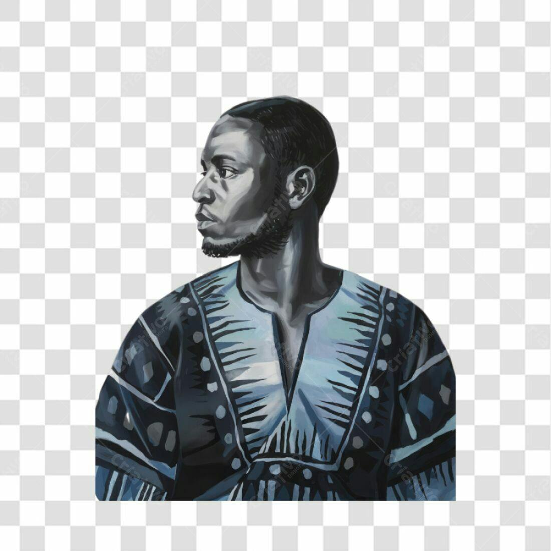 Icone Homem Afro PNG com fundo transparente