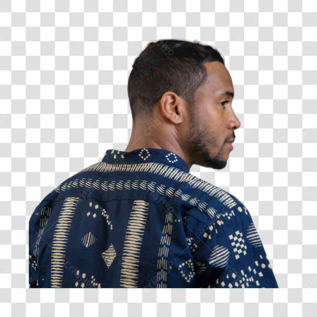 Icone Homem de costas camisa azul PNG com fundo transparente