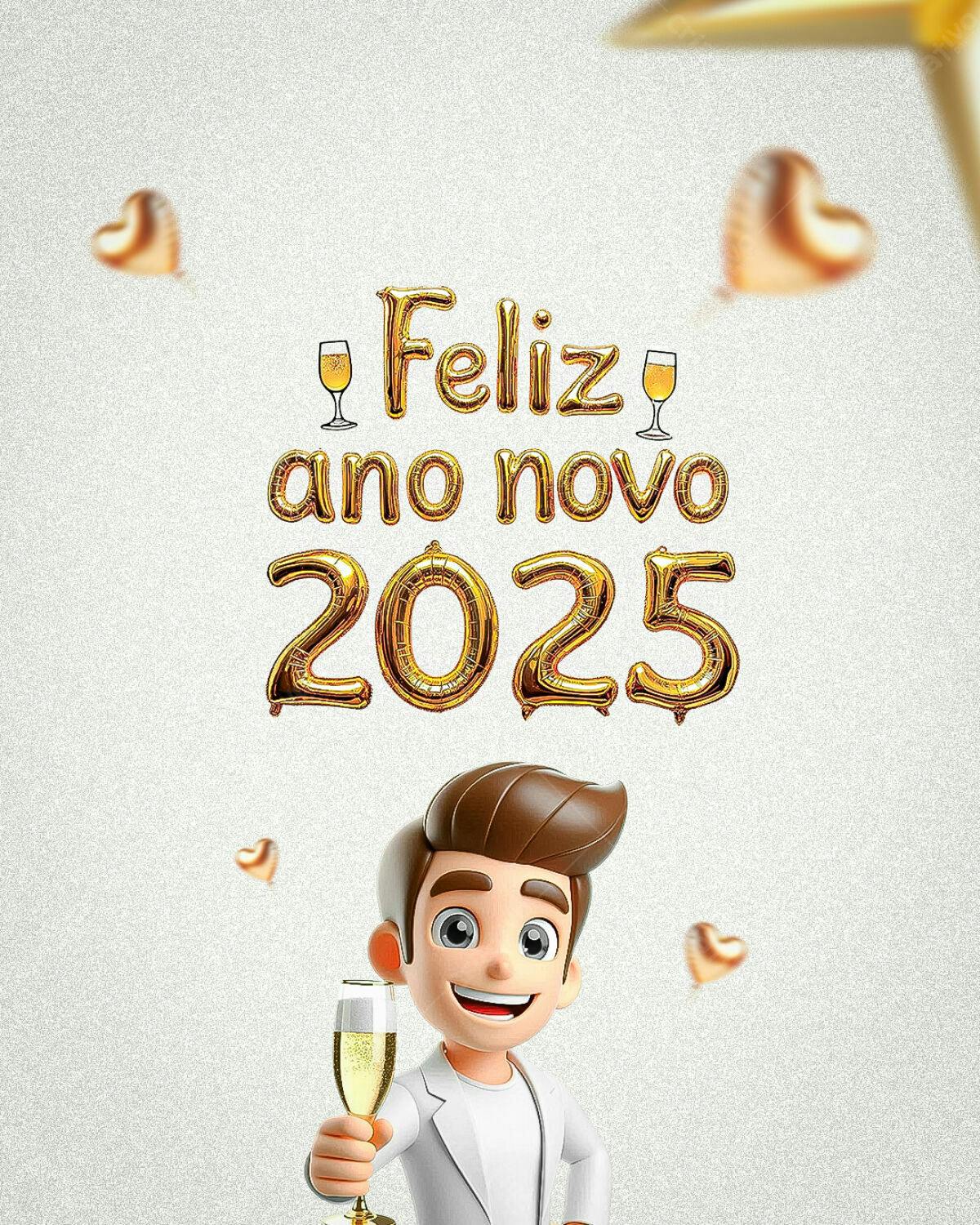 Postagem Ano Novo 2025 PSD Editável