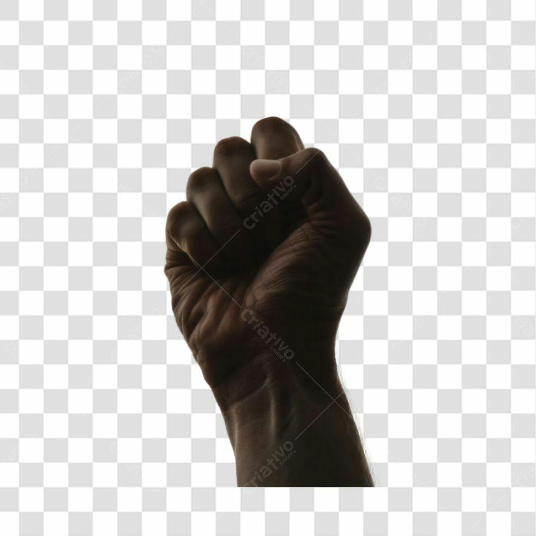 Ícone Punho Negro PNG com fundo transparente