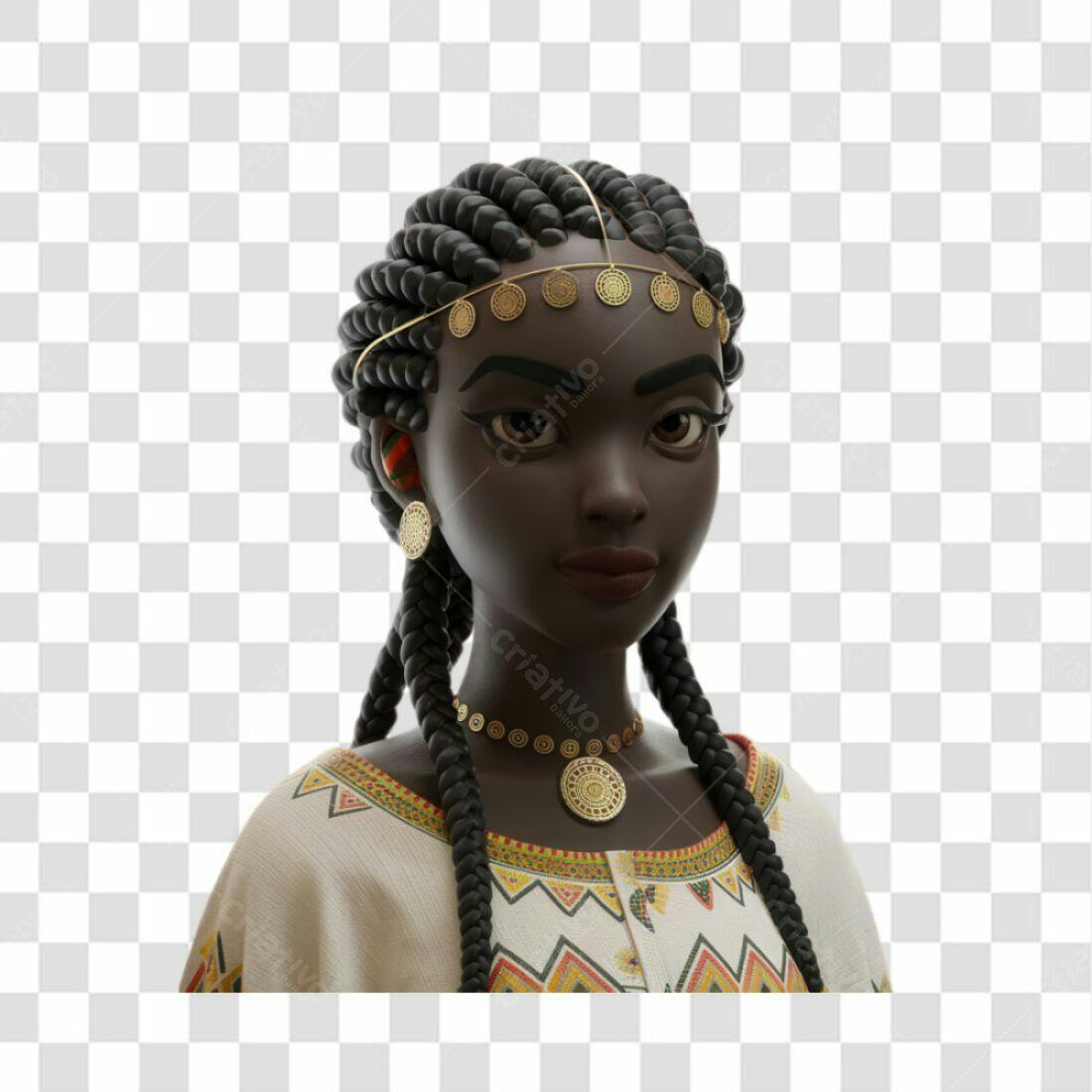 Icone Mulher Negra PNG com fundo transparente