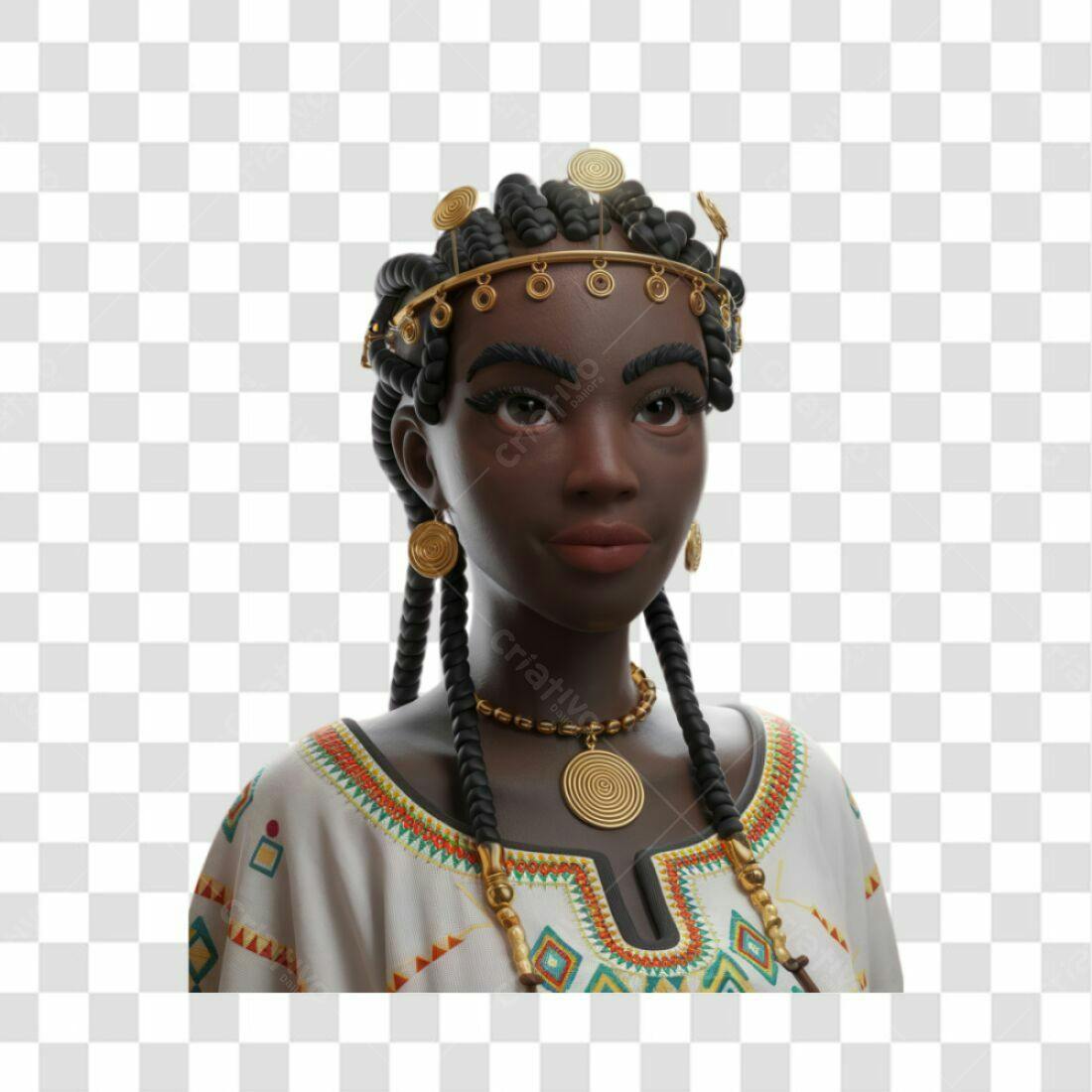 Icone Mulher Afro PNG com fundo transparente