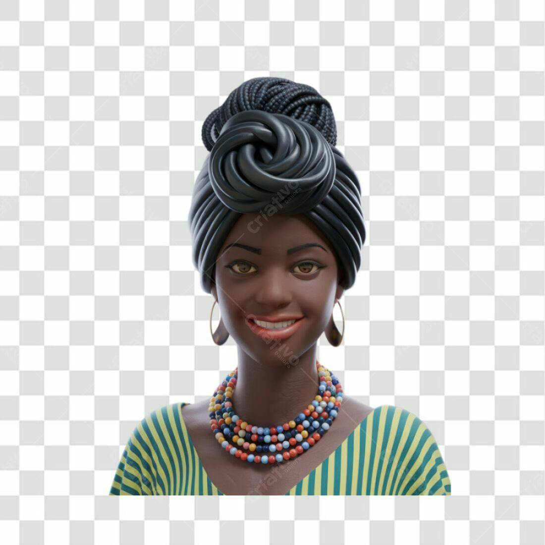 Icone Mulher Negra PNG com fundo transparente