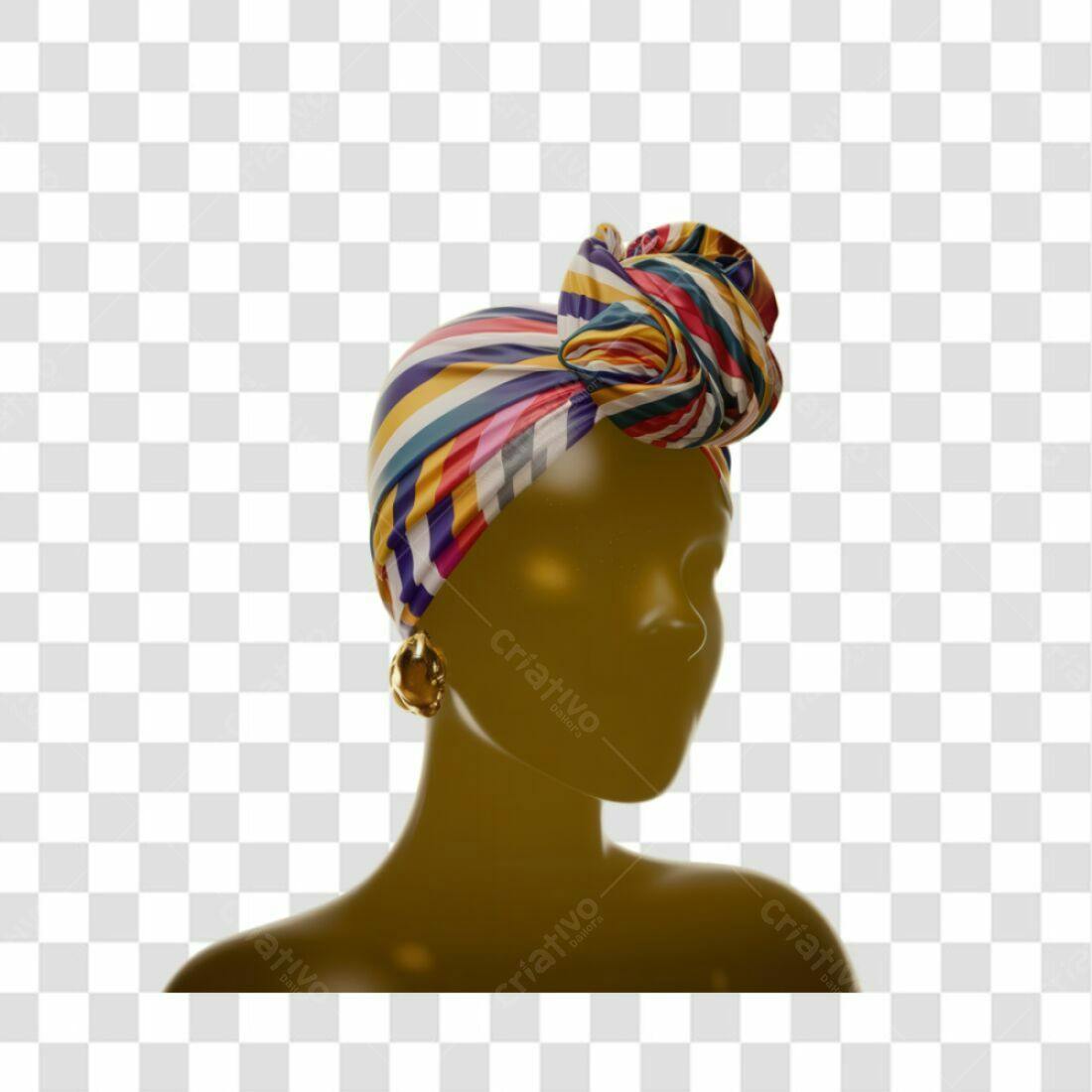 Icone Moda turbante colorido PNG com fundo transparente