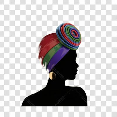 Mulher Negra Afro Elemento Psd Png