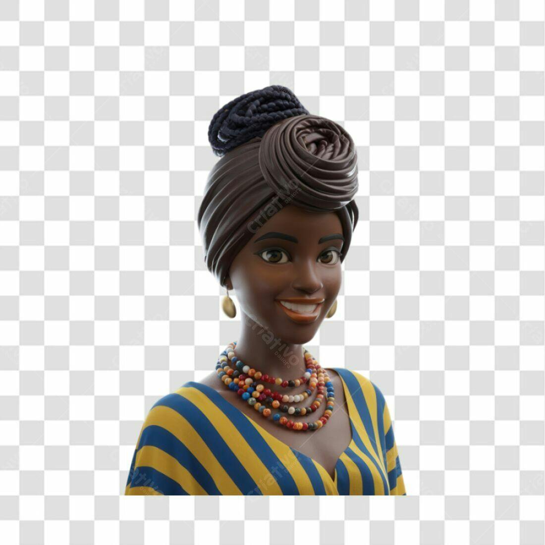 Icone Mulher Afro PNG com fundo transparente