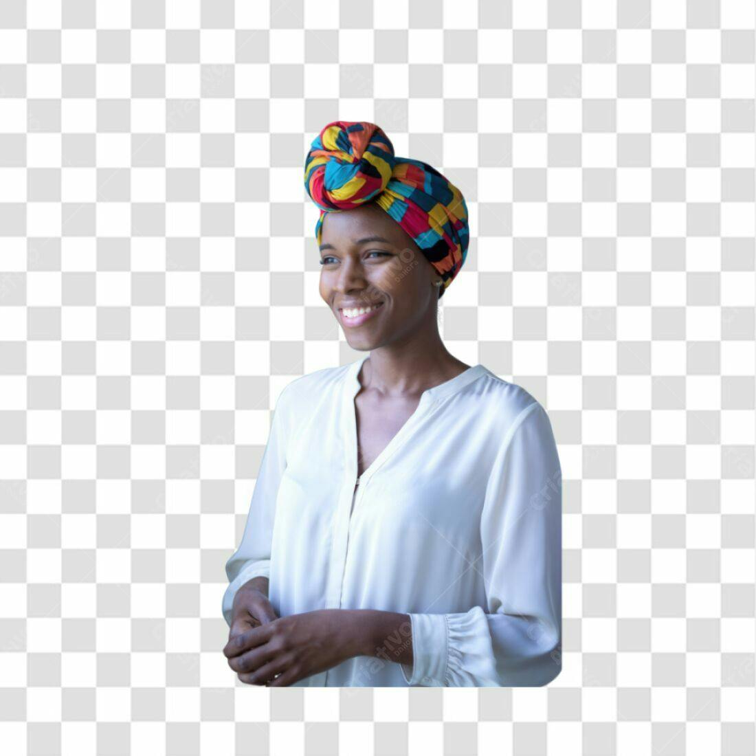 Icone Mulher Afro PNG com fundo transparente