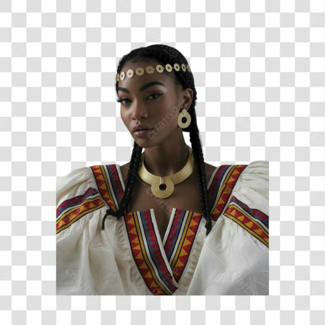 Imagem PNG Modelo Africana com fundo transparente
