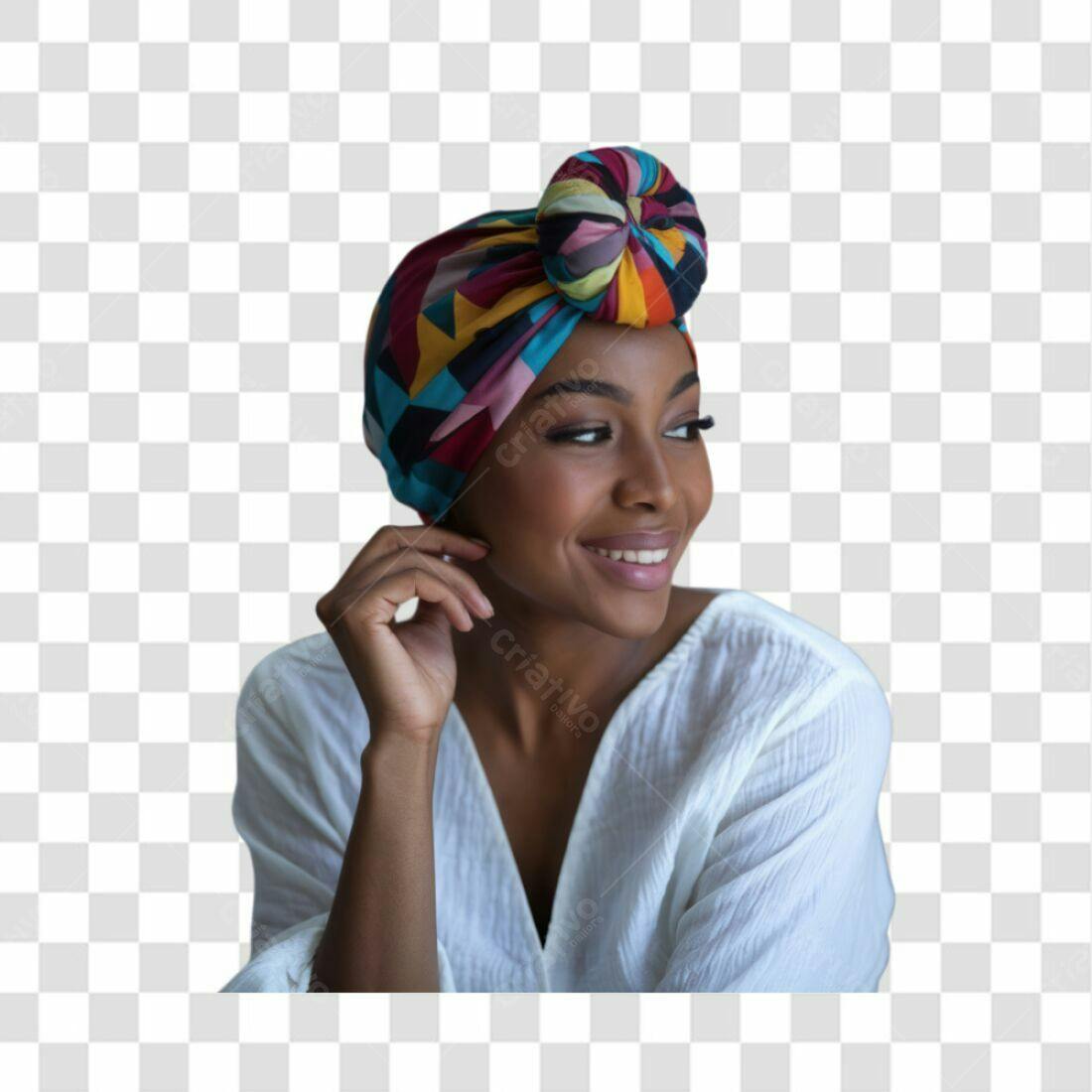 Imagem PNG com fundo transparente Mulher Africana Turbante