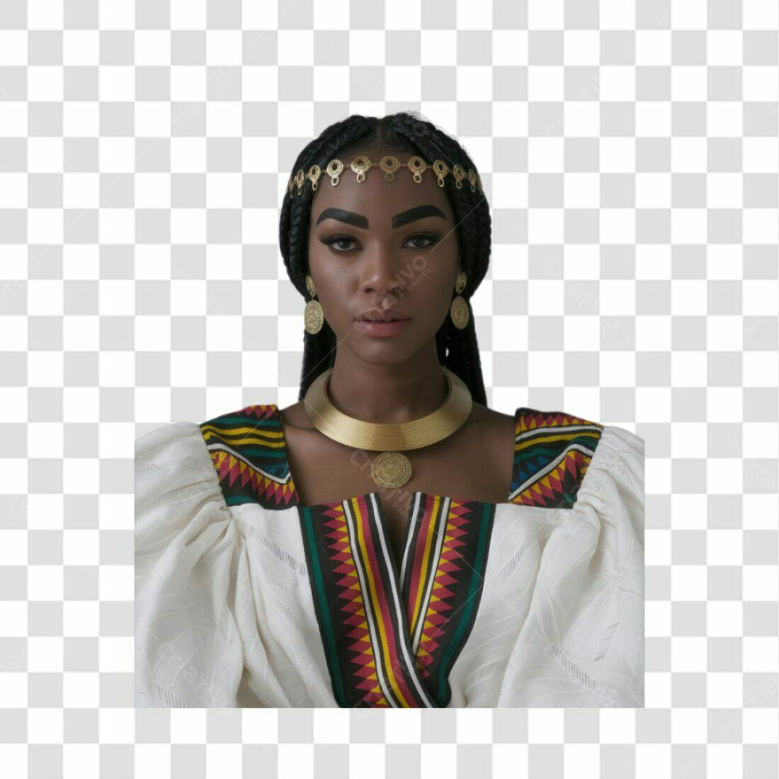 Imagem PNG com fundo transparente Modelo mulher africana